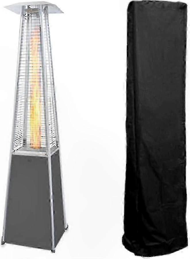 Durable Glass Tube Heater Cover - Weatherproof Square Patio Heater Protector for Outdoor Use with Triangle and Pyramid Designs