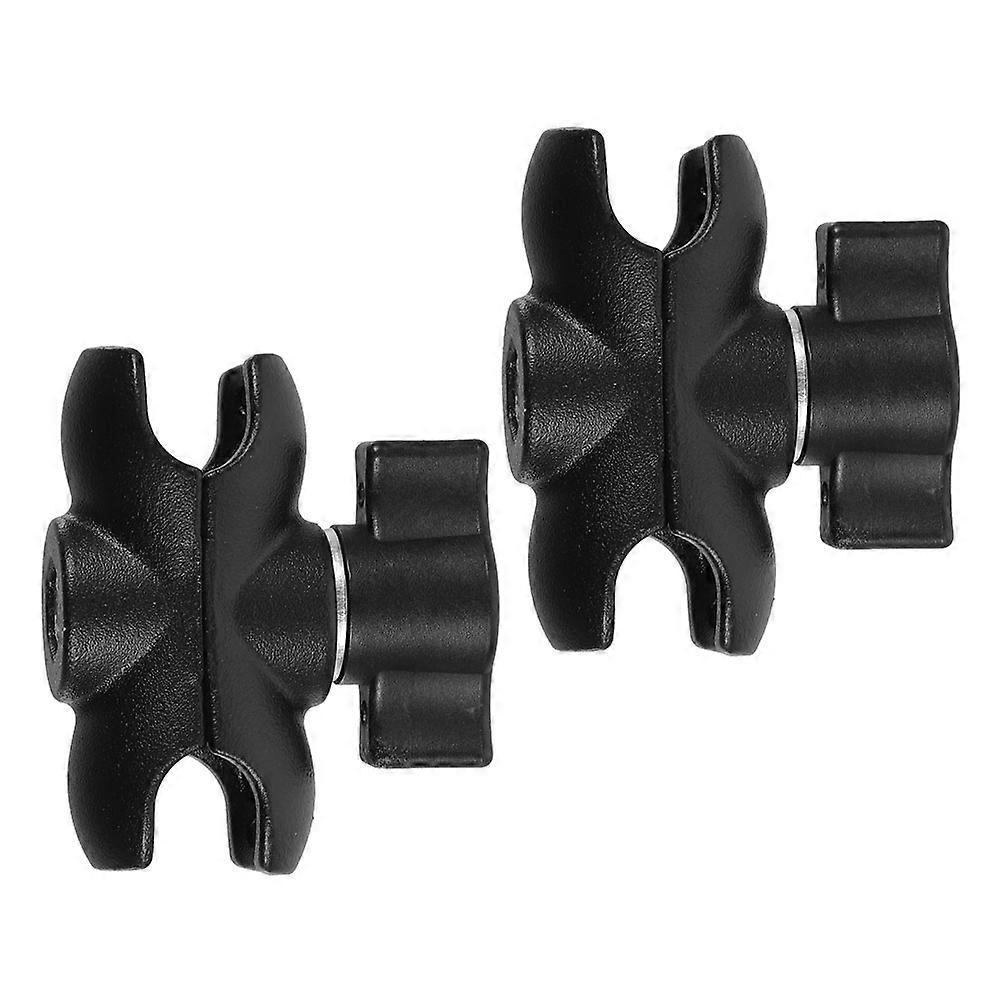 Aluminum Alloy Double Socket Arm Mount For Motorcycle Riding Secure Attachment Black 2Pcs