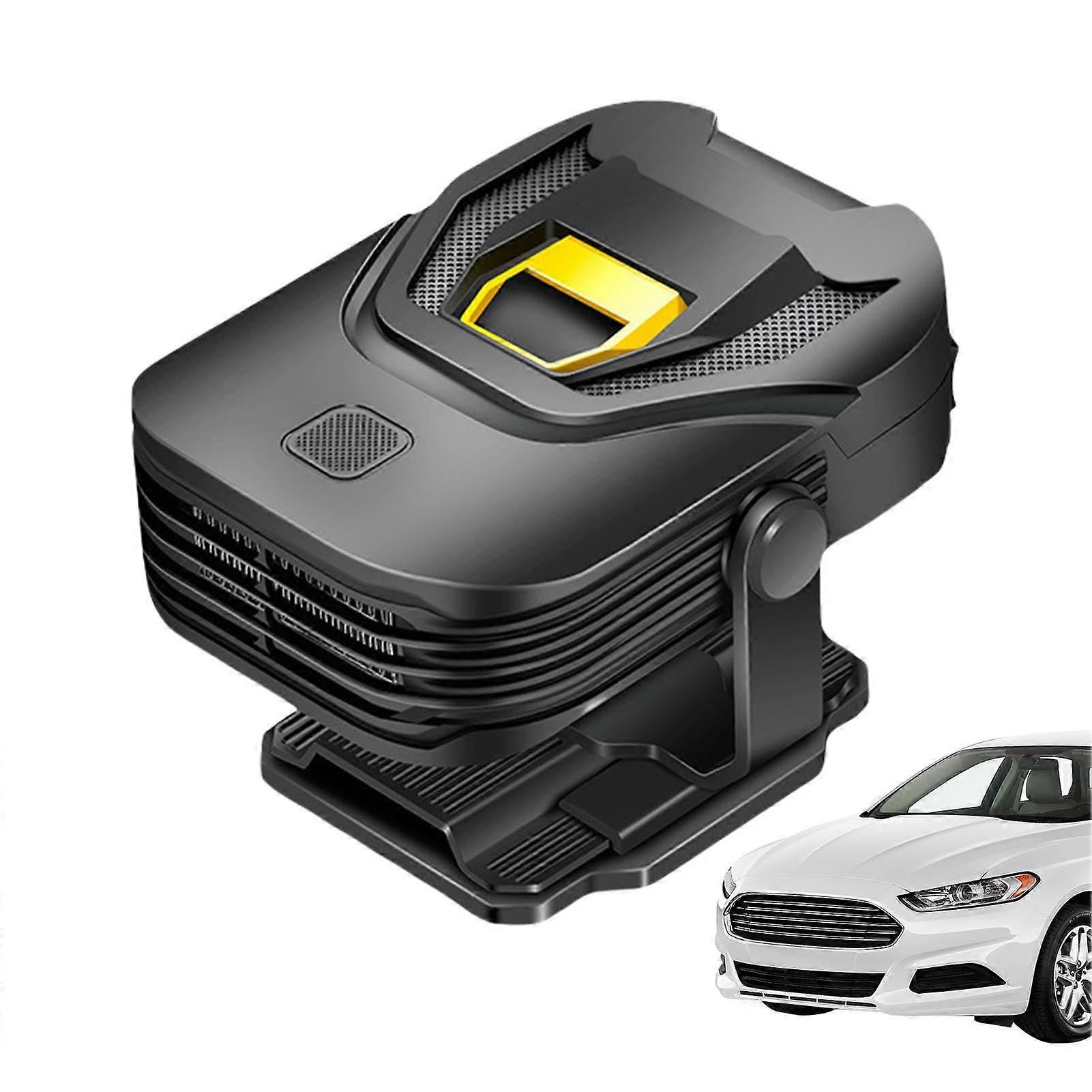 Car Heater Portable, Portable Car Heater With Rapid Heating, Windshield Dehumidifier, Heater/Fan, Yellow