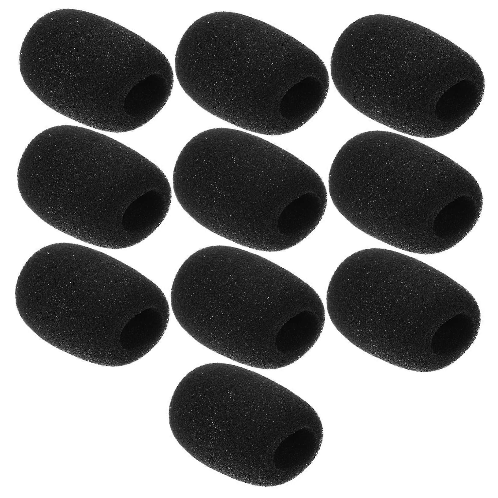 Microphone Foam Covers 10-Pack Windproof for Lavalier Headset Microphones, Effective Soundproofing for Speech and Teaching