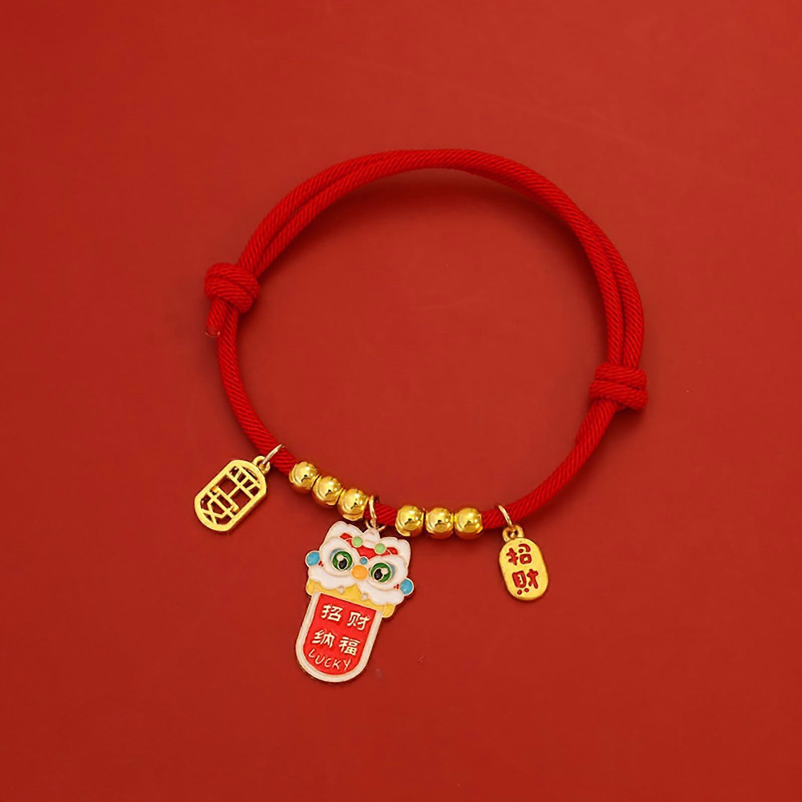 Spring Festival Pet Collar Adjustable Red Rope Chinese Traditional Lucky New Year Style For Small Dogs And Cats