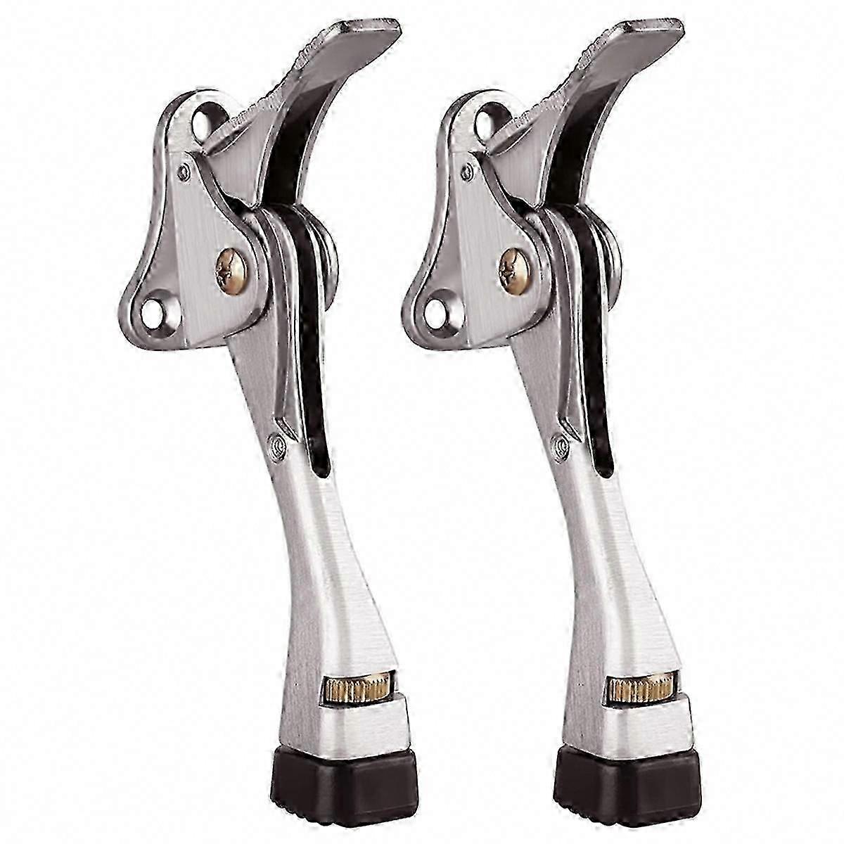 2 Pack Adjustable Height Kickdown Door Stopper for Secure Door Holding