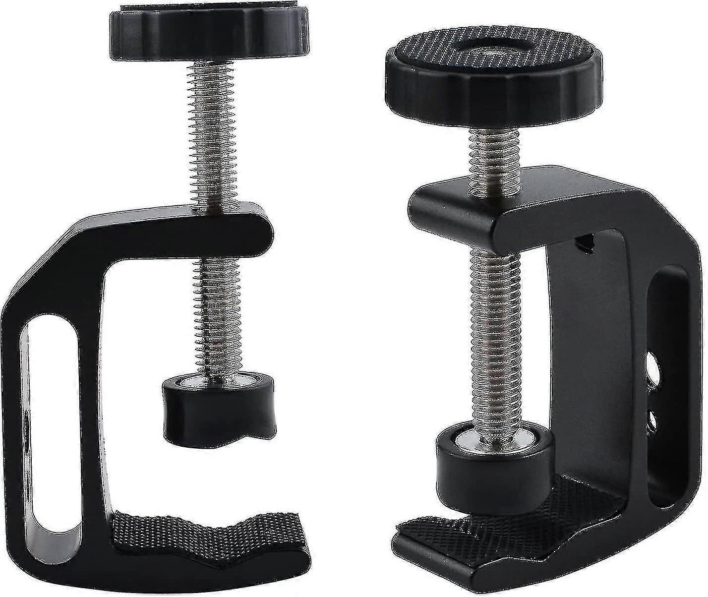 Universal C-clamp, 2pcs Aluminum Alloy Universal C Table Desk Clamp With 1/4 And 3/8 Thread Hole