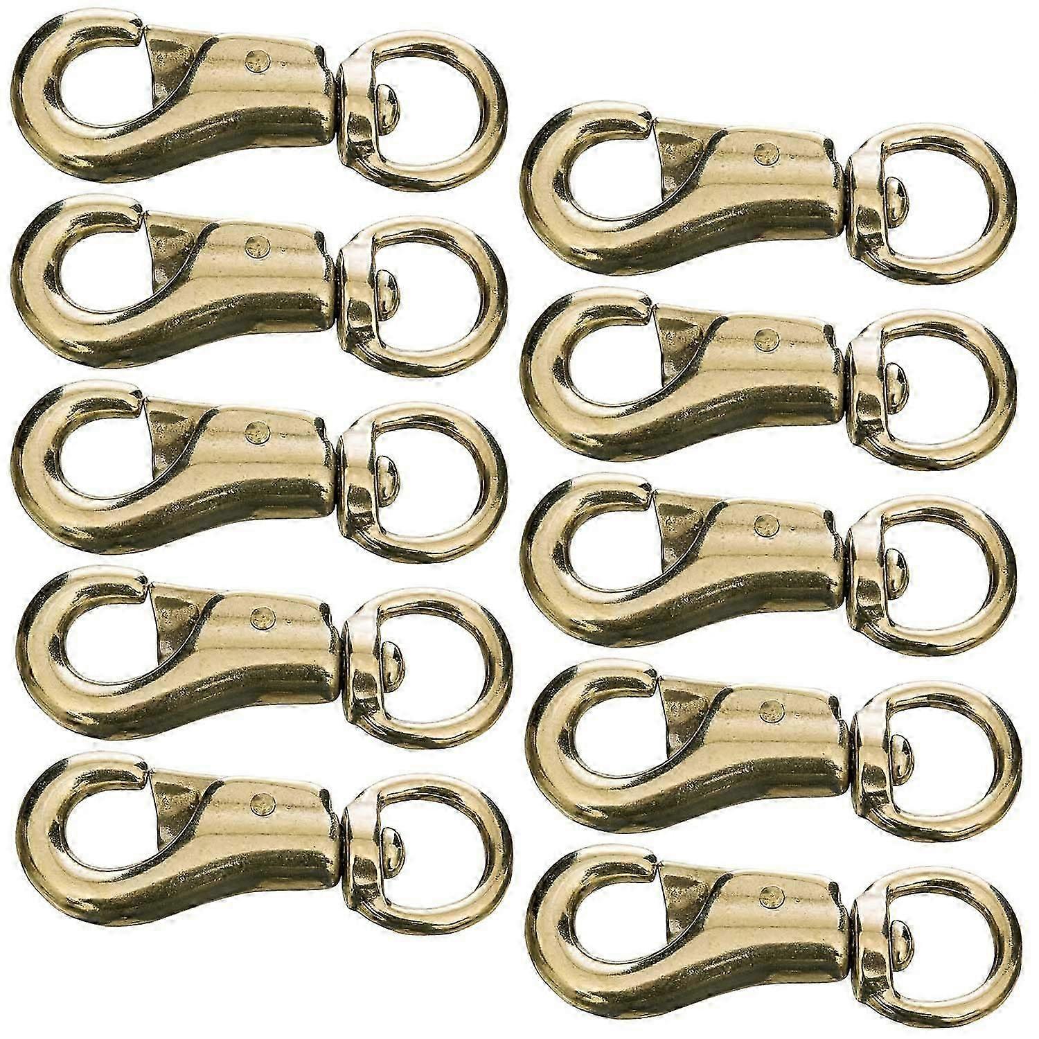 Round Eye Solid Messing Bull Snap, 3 3/4', 10 stk