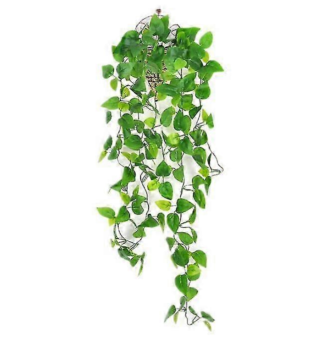 2 Pcs Artificial Hanging Plants Creeper Green Leaves Wall Plants