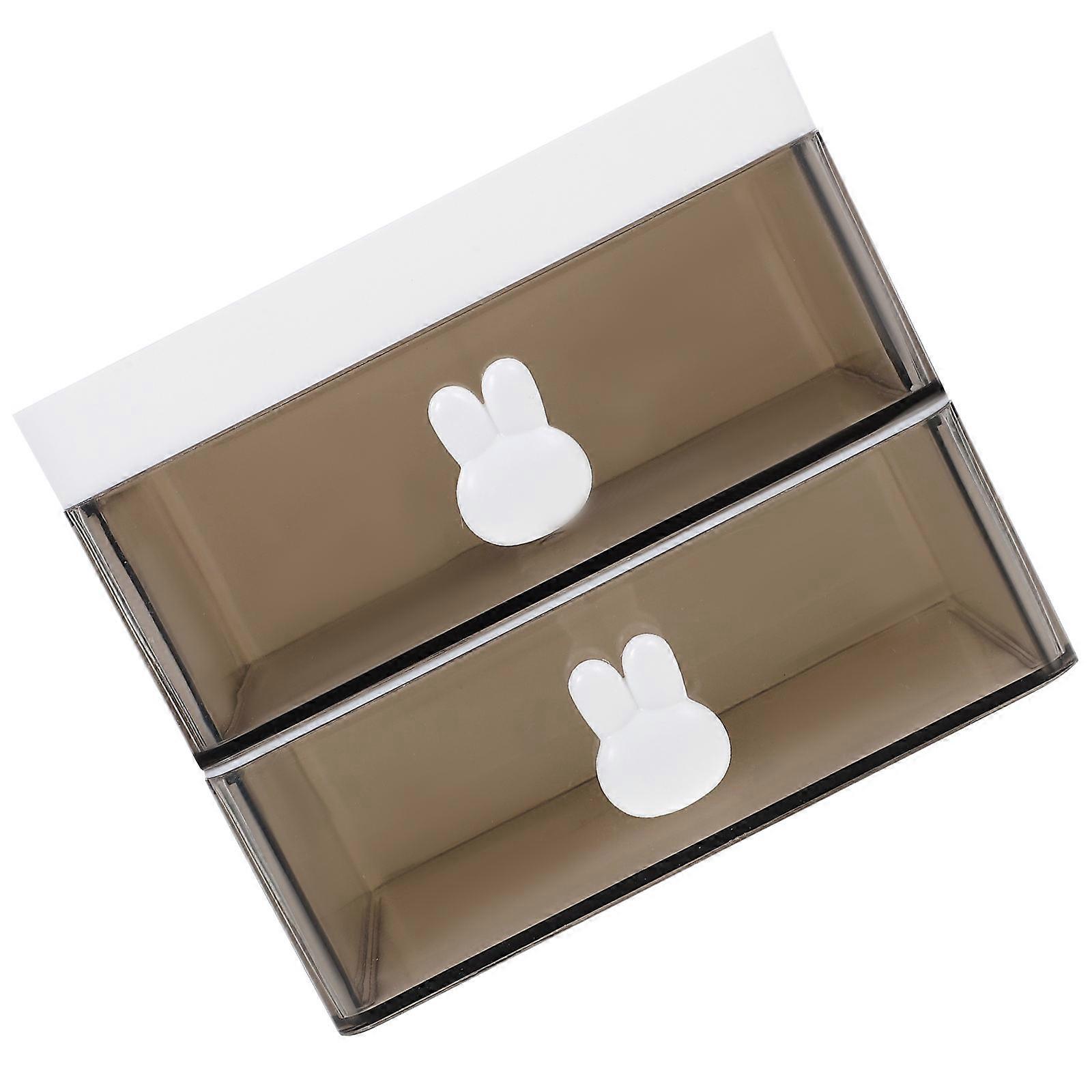 Plastic Drawer Storage Box for Desk Use in Office and Student Dormitory Multi-Function Organizer with Multi-Layer Design 1 Set