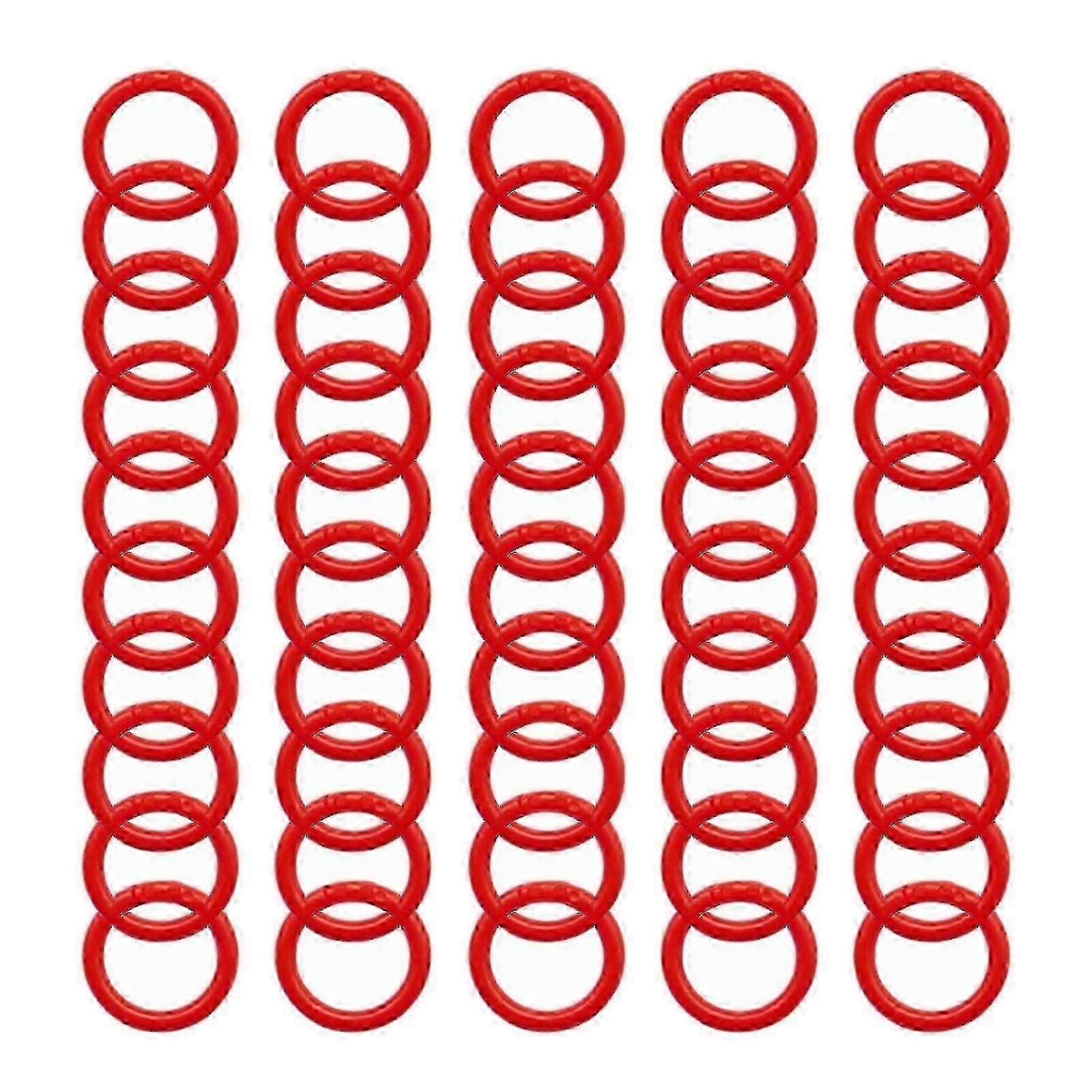 50pcs Colorful Circle Binder Rings for Scrapbooking & DIY Projects, 15mm 20mm 28mm 40mm Sizes, Assorted Colors Including Red