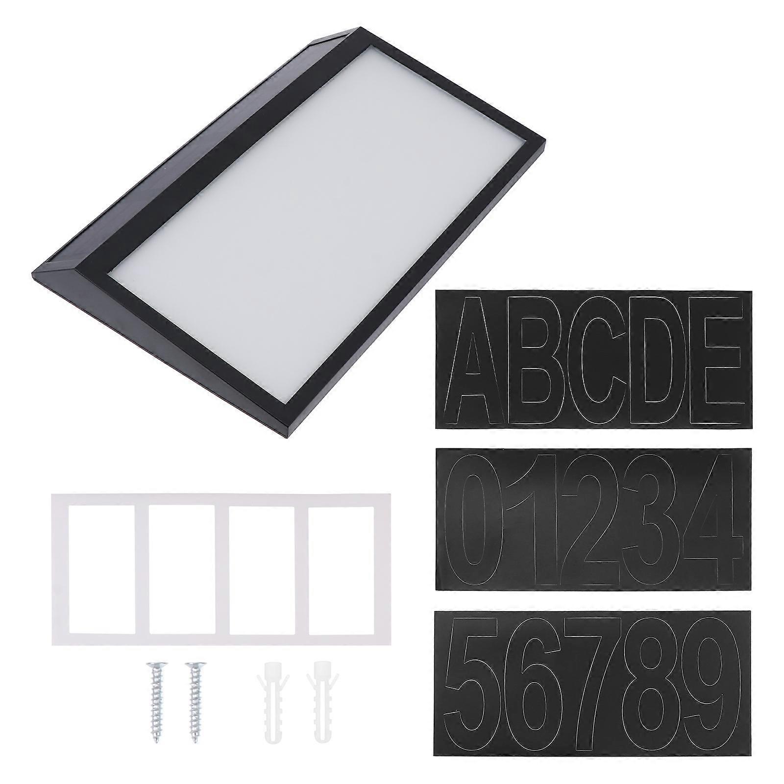 Solar Powered LED Doorplate Light Wall Mounted Outdoor House Number Sign with Digits and Letters for Year Round Visibility