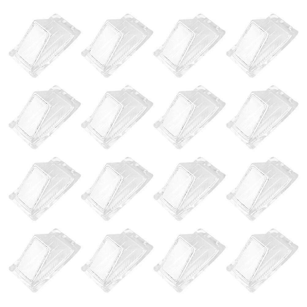 200Pcs Transparent Plastic Sandwich Triangle Packing Boxes 15X8.5X8CM