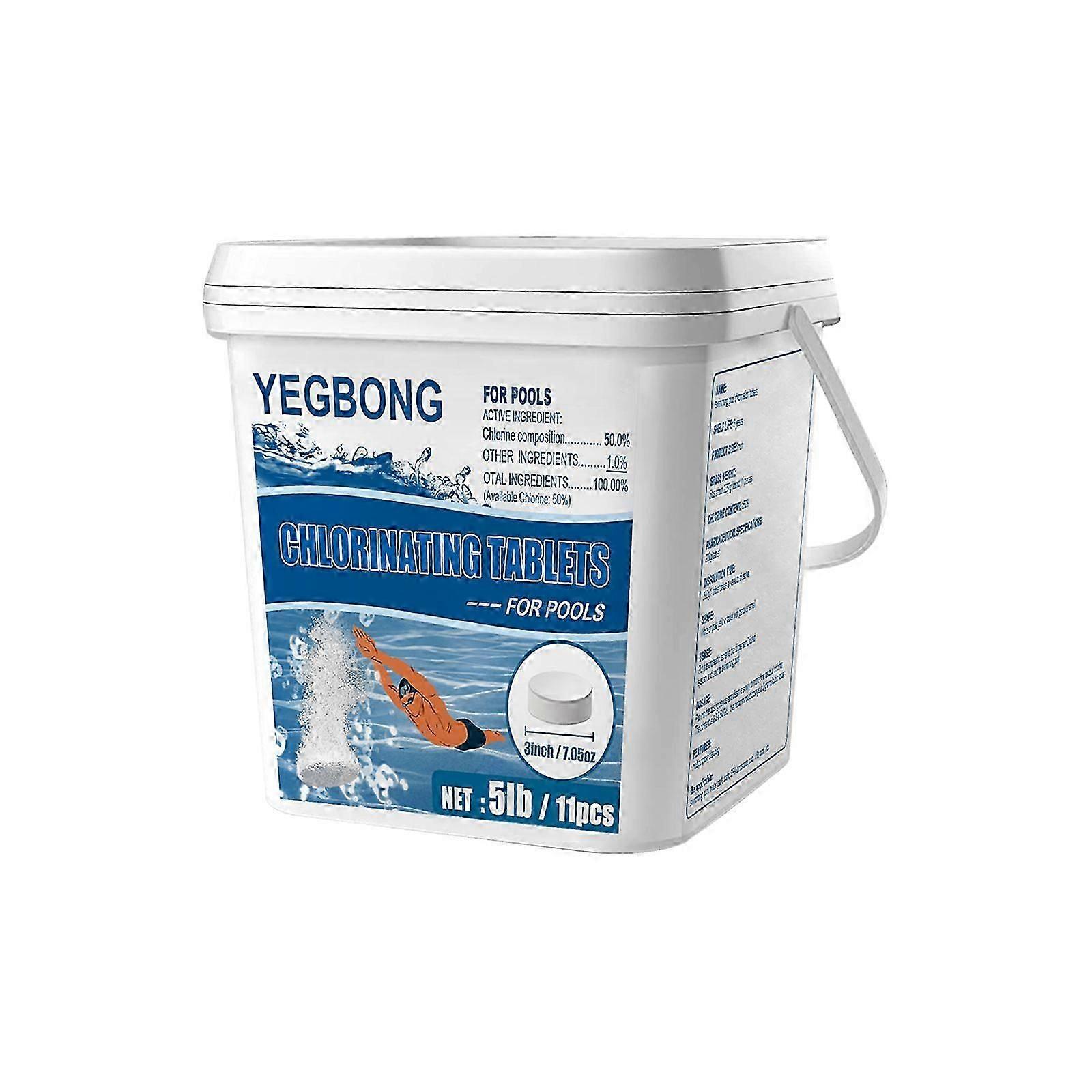 Chlorine Tablets for Pool Cleaning - 11 Effervescent Tablets for Clear Water & Odor Removal