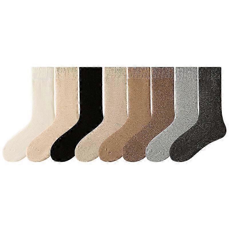 8 par ullstrumpor för damer Vinter varma strumpor