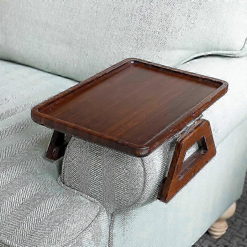 Armrest sofa table, suitable for most sofa armrests, stable, non-slip and space-saving