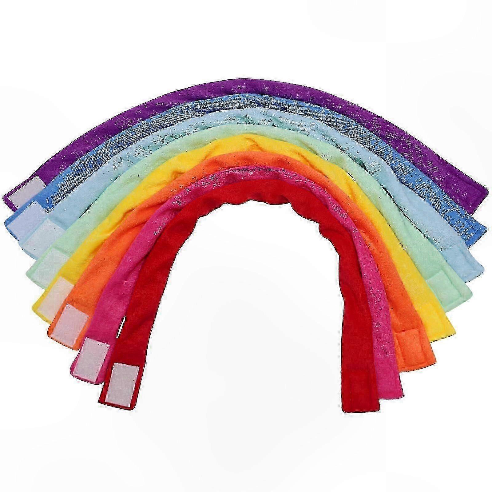 8-Pack Terry Cloth Chew Necklaces, Soft and Absorbent Teething Solution for Kids, Unisex Design to Replace Chewing on Clothing