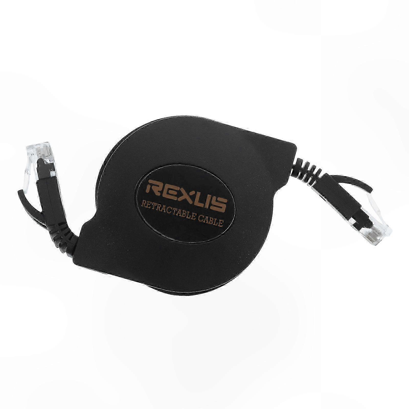 High-Speed Cat 6 Ethernet Cable - Flat Retractable Design with RJ45 Connectors for Networking Devices