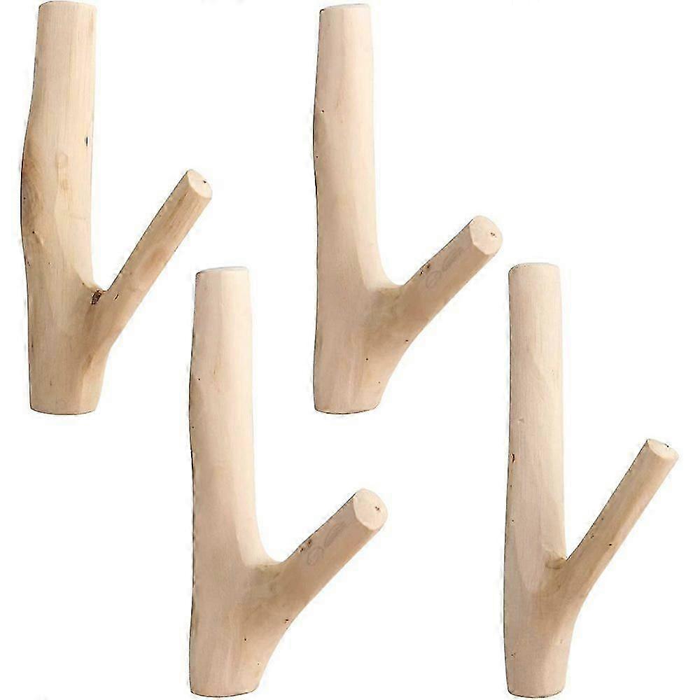 Genuine Vintage Natural Wood Tree Branch Wall Hooks - Set of Wall Hooks for Rustic Home Decor