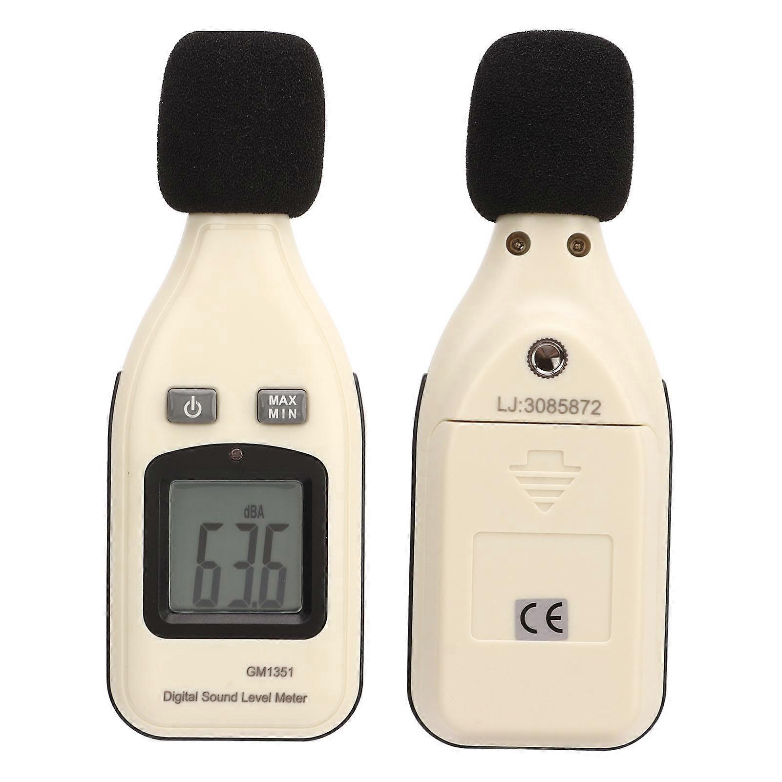 Digital Decibel Meter 30-130dBA ±1.5dB Accuracy Backlit LCD