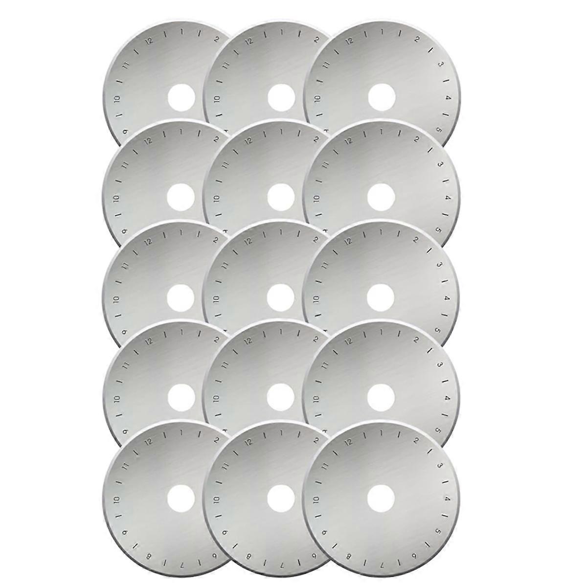 15PCS 45mm Rotary Cutter for , Replacement Rotary Blade for Fabric, Quilting, Sewing
