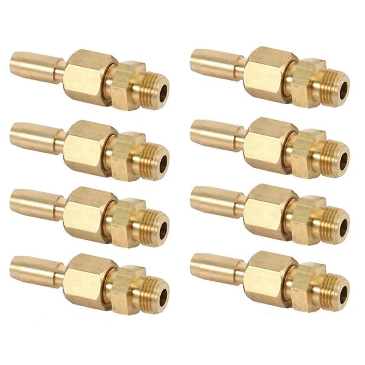 8Pcs 1/8inch Brass Gushing Sprays Water Fountain Nozzles Universal Water Curtain Nozzle Landscape Fountain Decoration