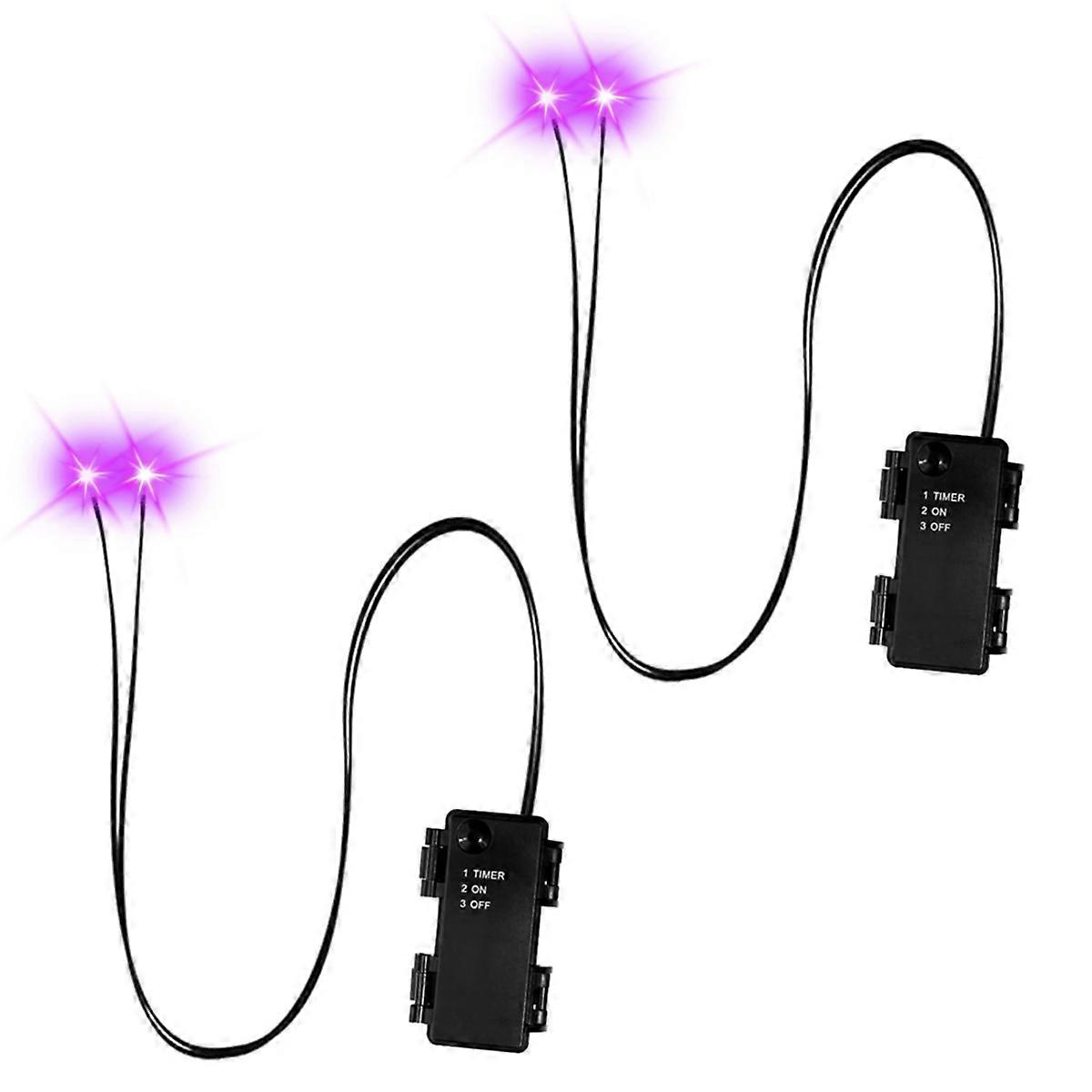 Halloween Led Glowing Eyes with Timer,2 Pcs Light Up SkeletonEyes C