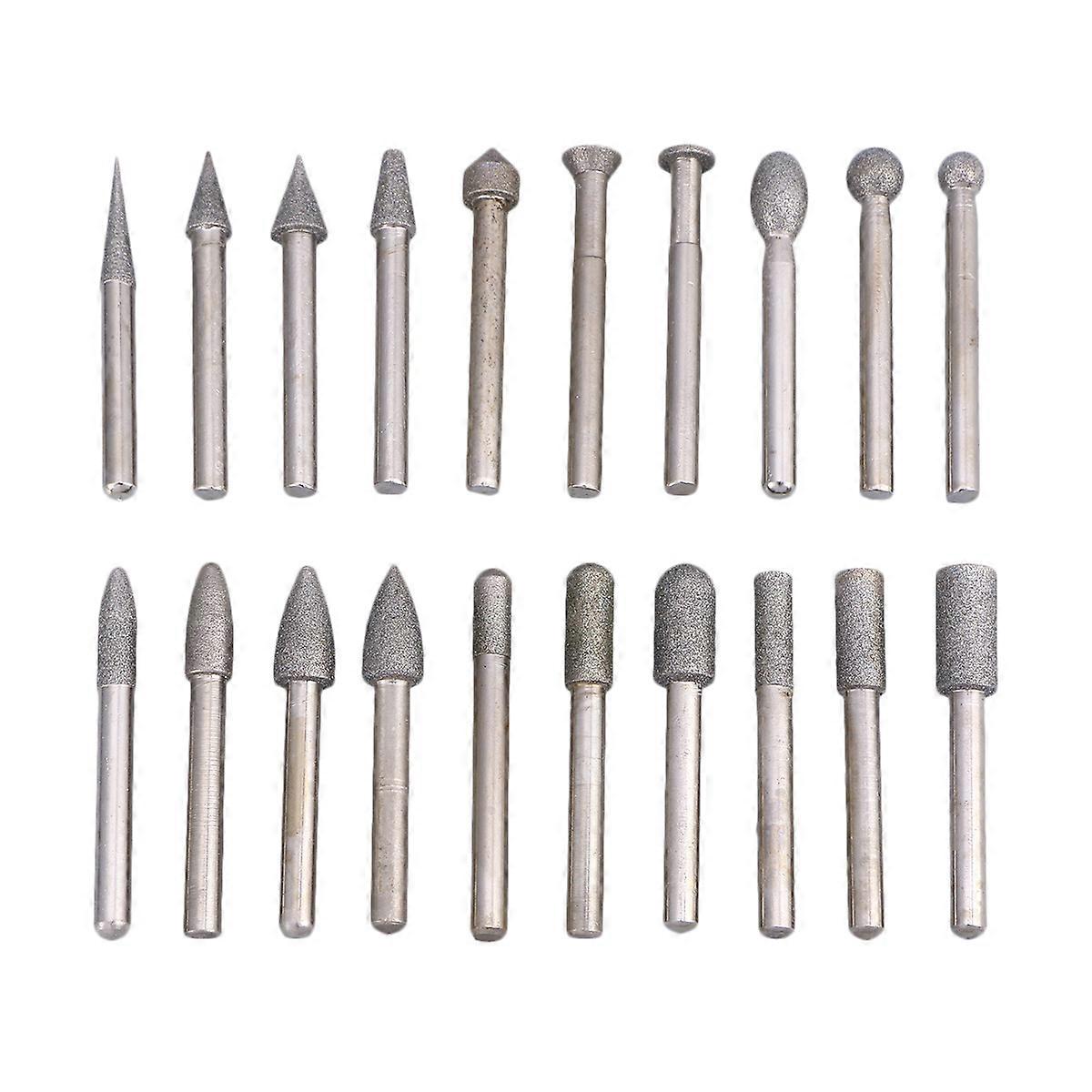 Rotary Burrs Grinding Polishing Tool for Craftsmanship Silver Material Function 20Set