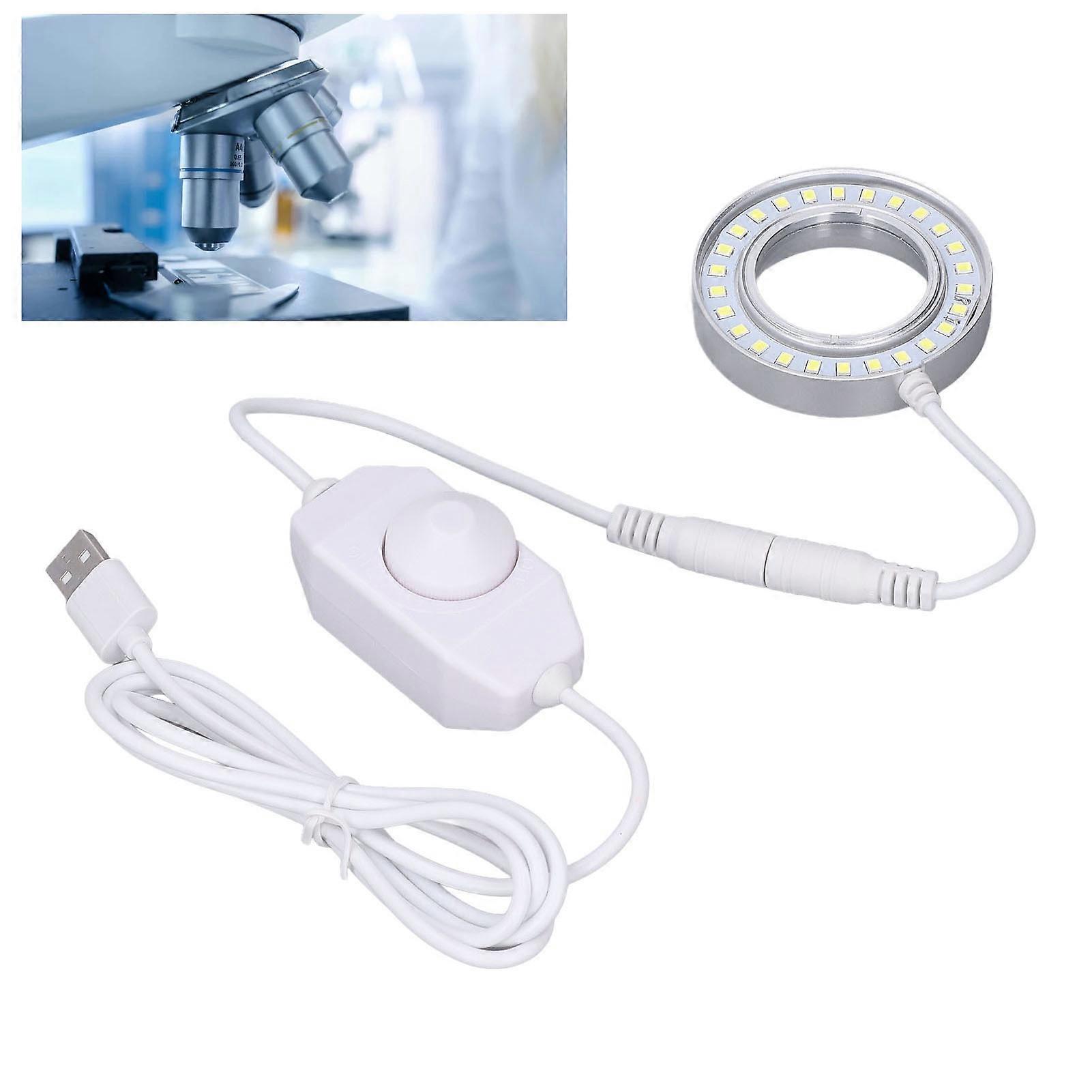 Microscope LED Ring Light 4-6W Spiral Buckle Adjustable Brightness