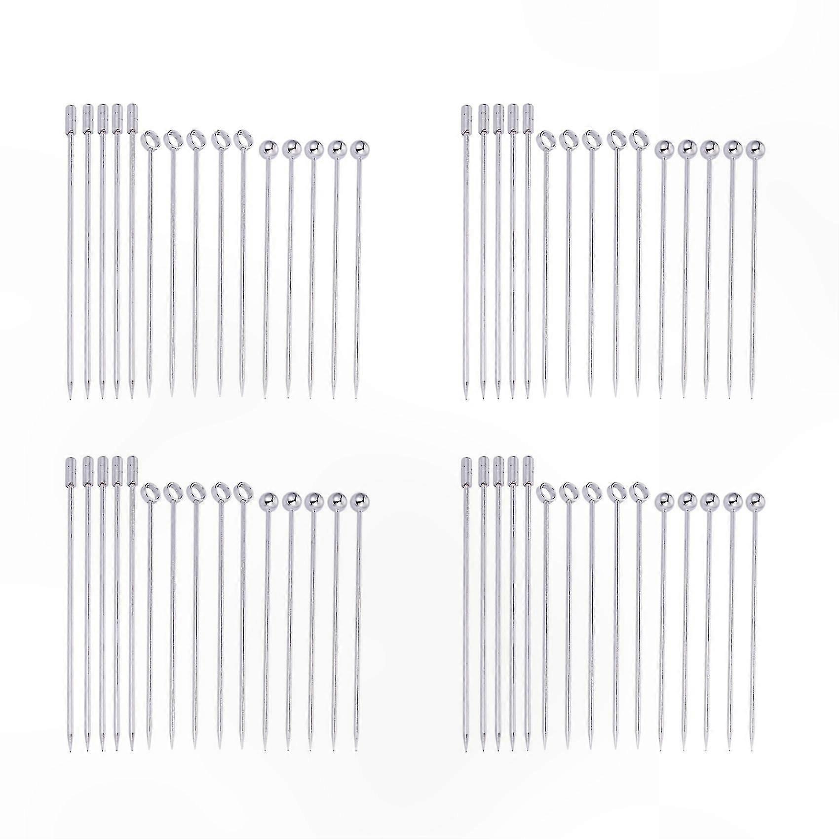 60-Pack Stainless Steel Martini Picks Cocktail Set