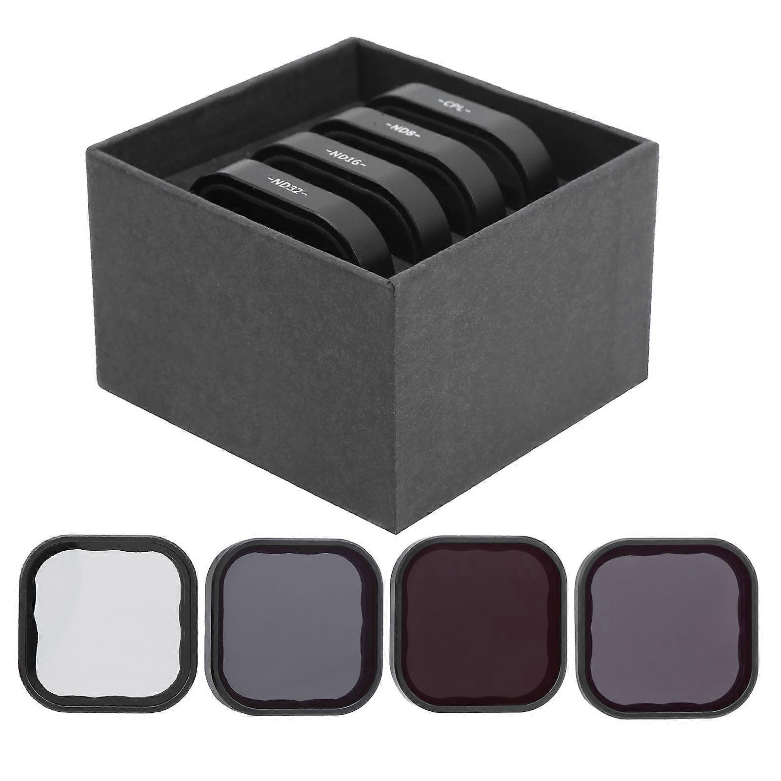 TELESIN CPL/ND8/ND16/ND32 Lens Filters 4 in 1 Set for Gopro Hero 9 Action Camera