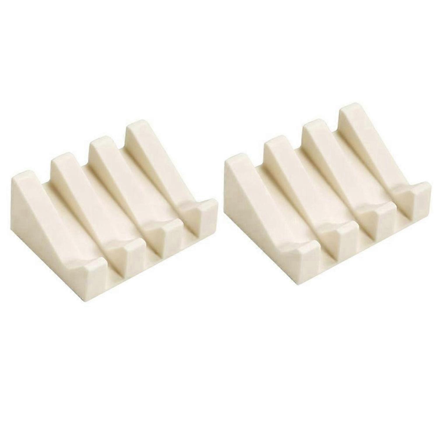 Silicone Soap Dish+Drain for Shower Bathroom Soap Holder,C