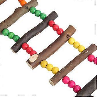 Wooden Bird Climbing Ladder Suspension Bridge 54.5x11x11cm Colorful Toy