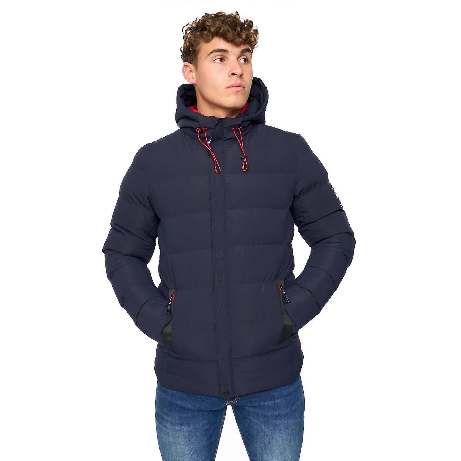 Crosshatch Kampleys Embossed Jacket Navy