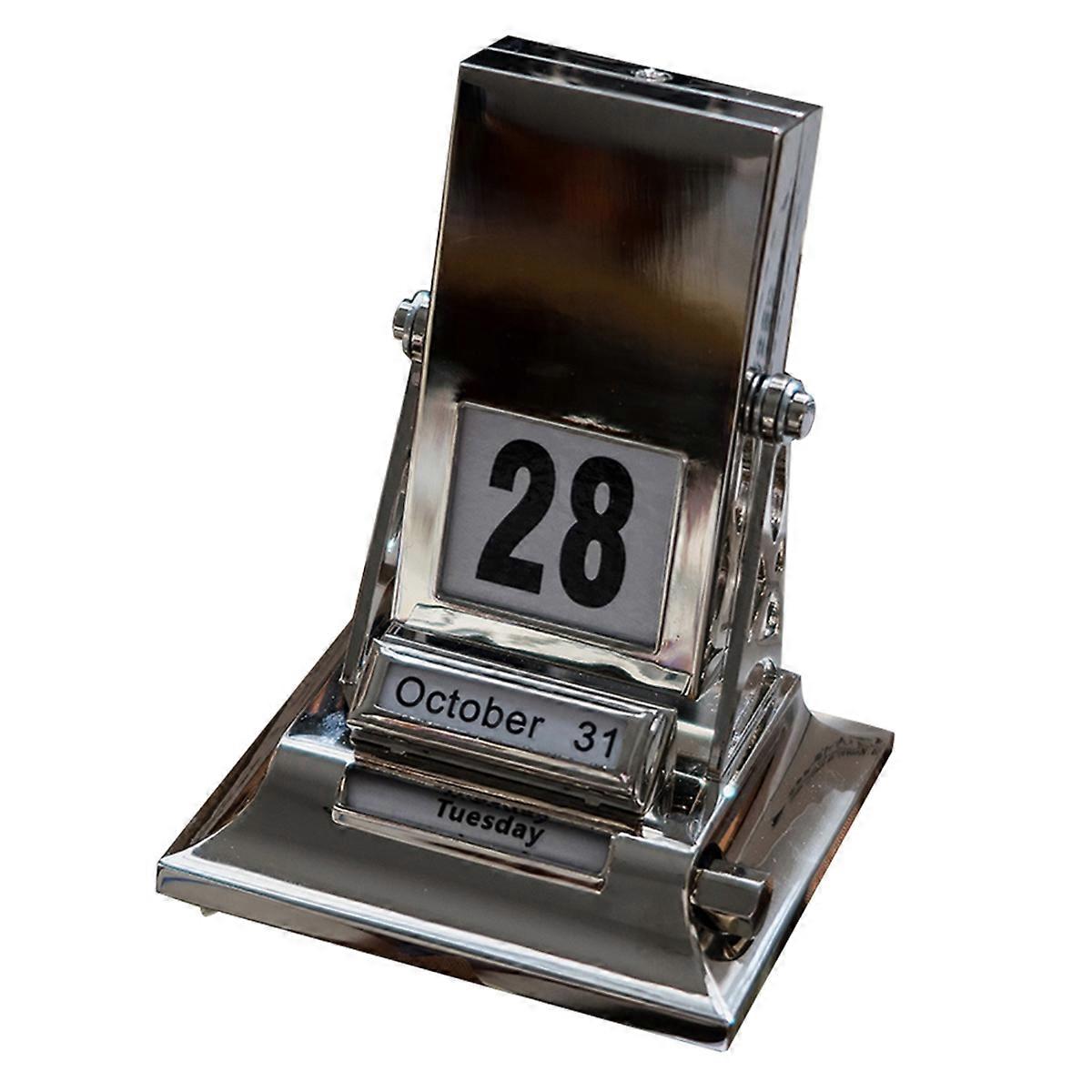 Scandinavian Simple Desktop Supplies Rotating Calendar High-Grade Metal Desk Calendar Calendar Decorations for Gifts