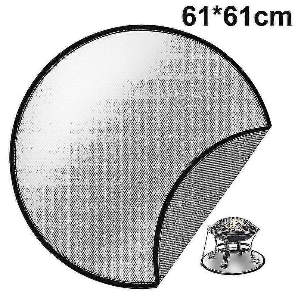 Silicone Fireproof Fire Pit Mat - Heat-Resistant with Storage Bag, Safe for UK Garden Use