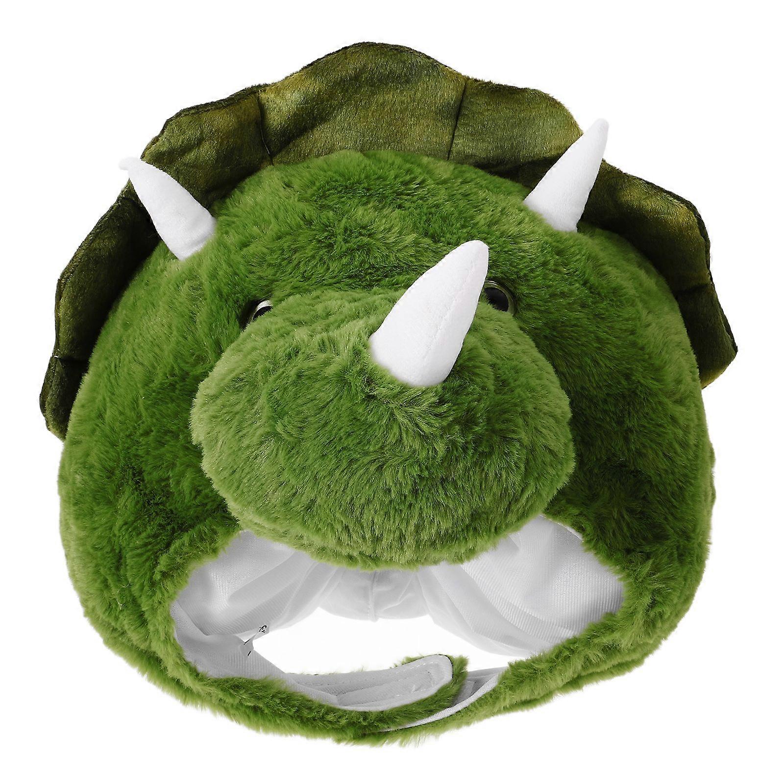 Stuffed Dinosaur Hat Decoration Party Head Accessory Funny Plush Dinosaur Cap