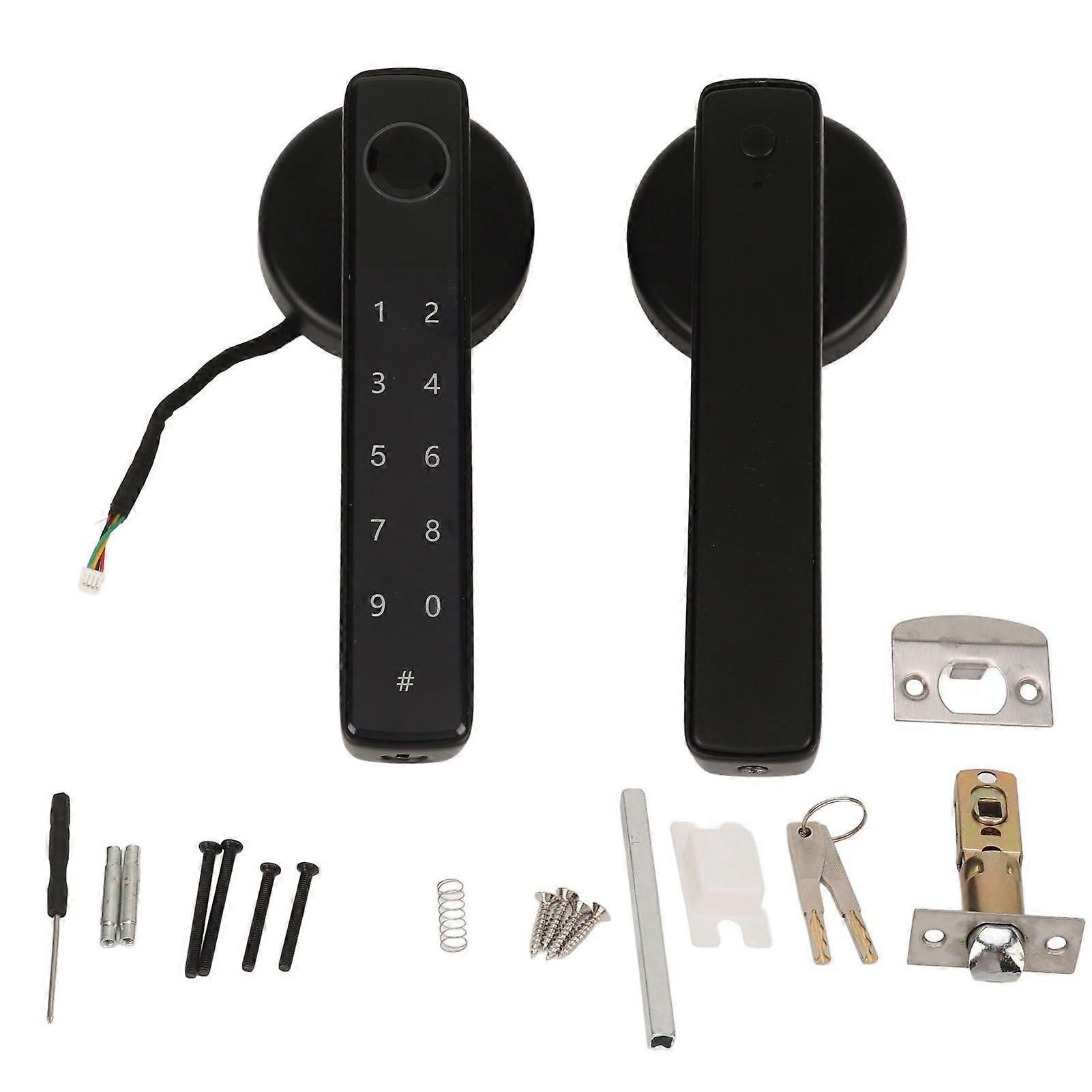 Fingerprint Lock Emergency Charging Low Battery Reminder Accurate Smart Door Combination Lock for Bedroom Hotel