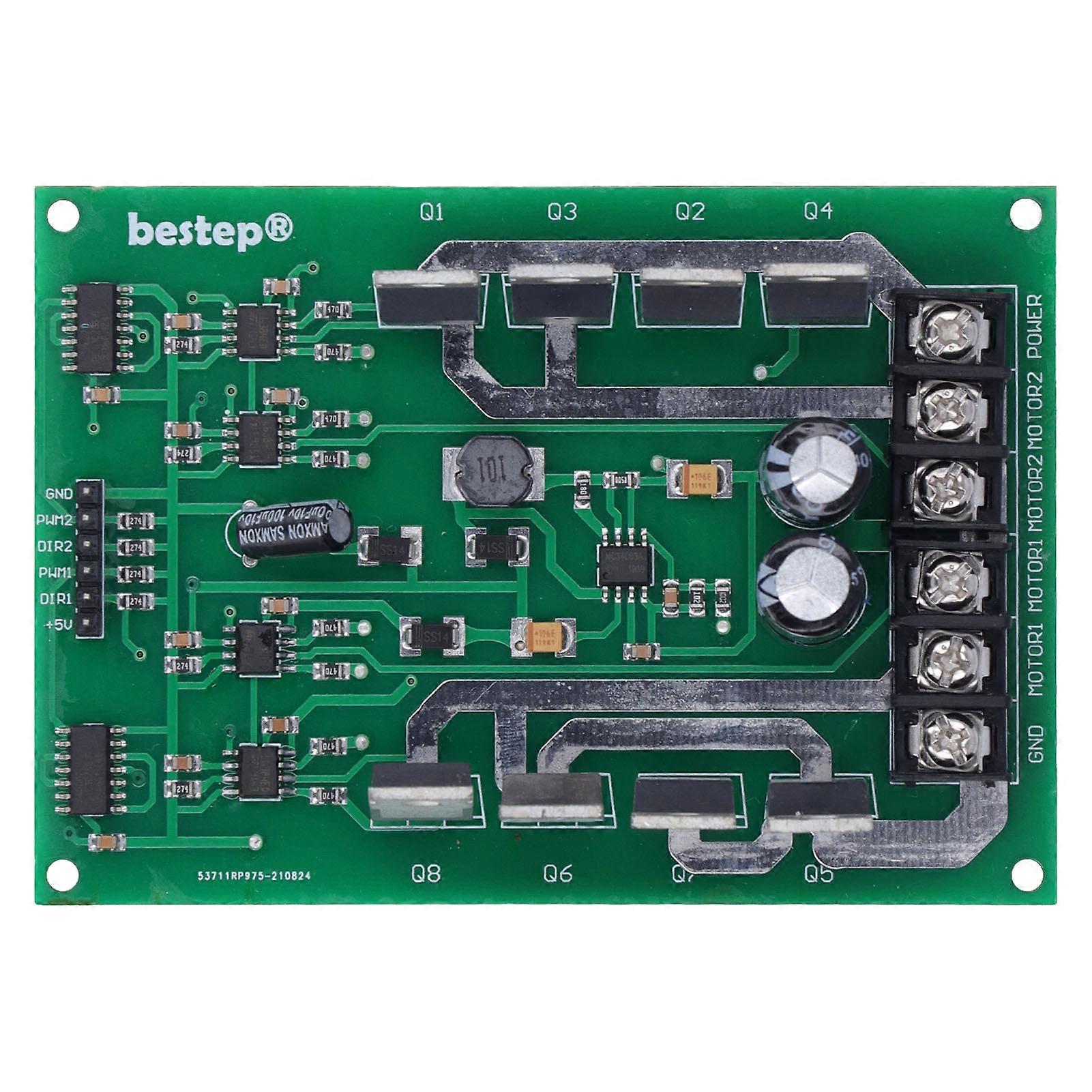 Dual Motor Driver Module, High Power H-Bridge DC Motor Driver Board with Brake Function
