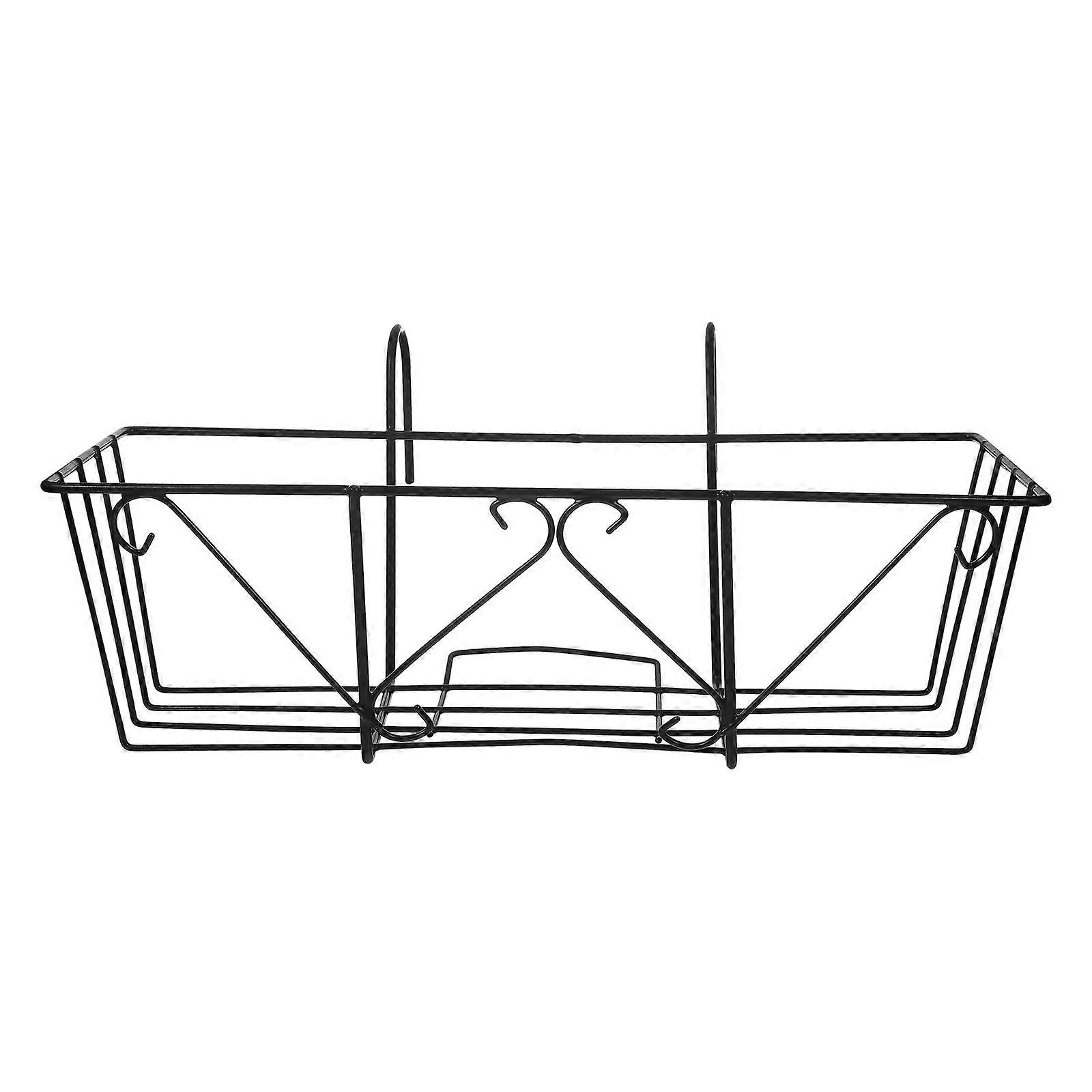Railing Shelf Flower Pot Stand for Holding Plants with Metal Frame