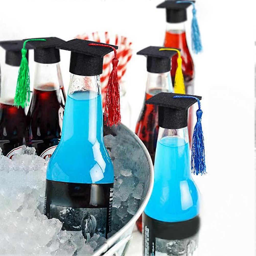 Doctoral Bottle Cover for Party Use 6Pcs Rosy Graduation Party Ornaments