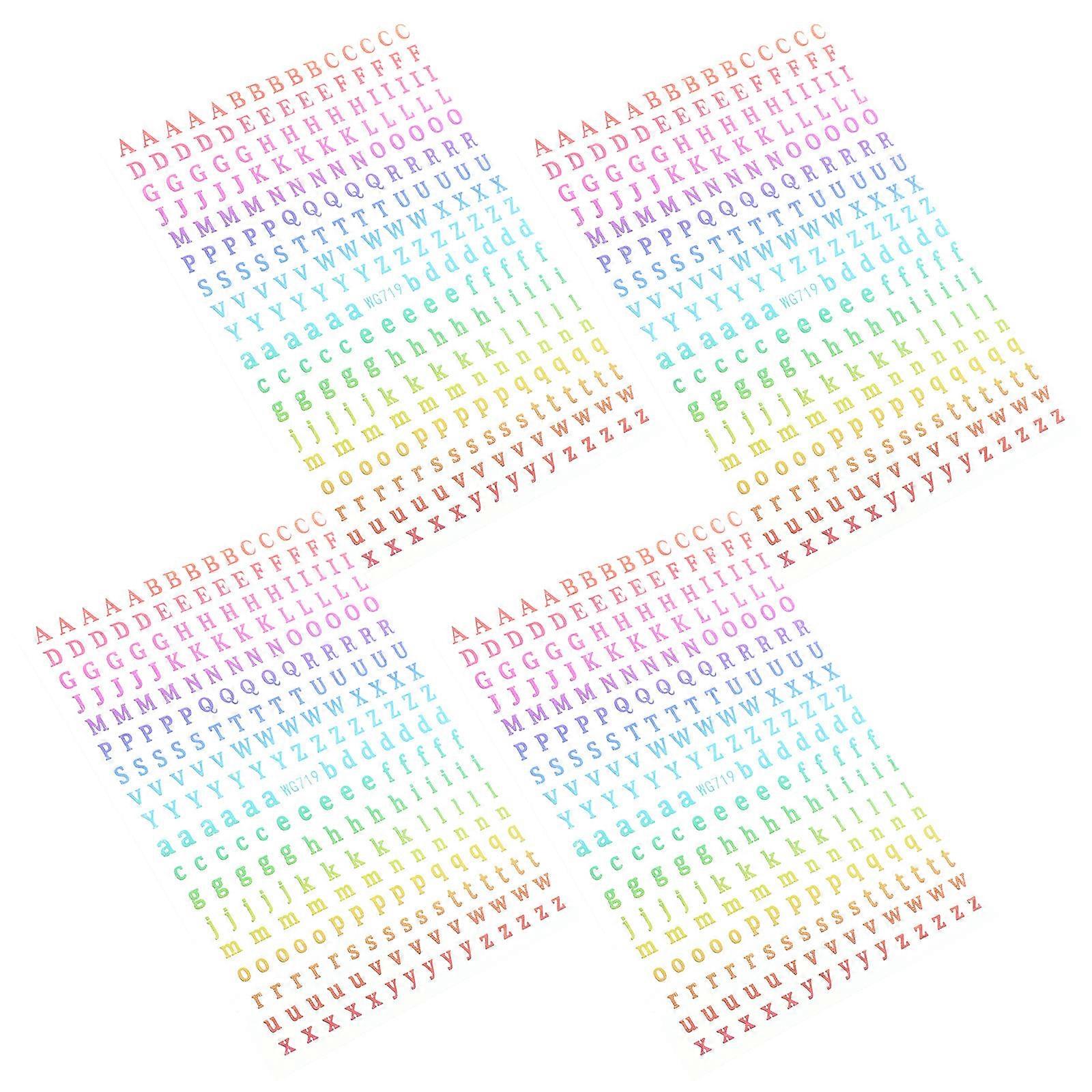 Nail Stickers Letters Alphabet for Nail Art with 16 Sheets Self-Adhesive Set