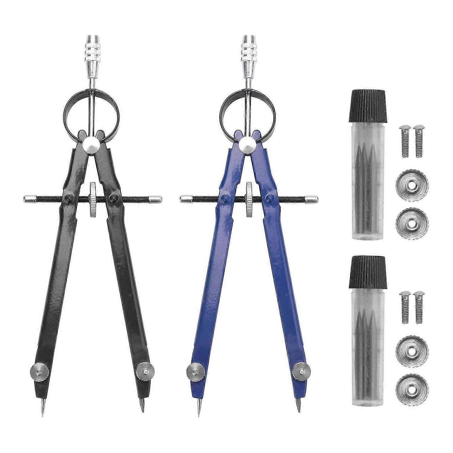 Professional Compass with Lock, Compass for Geometry, 6inch Spring Bow Compass, Precision Compass Ma