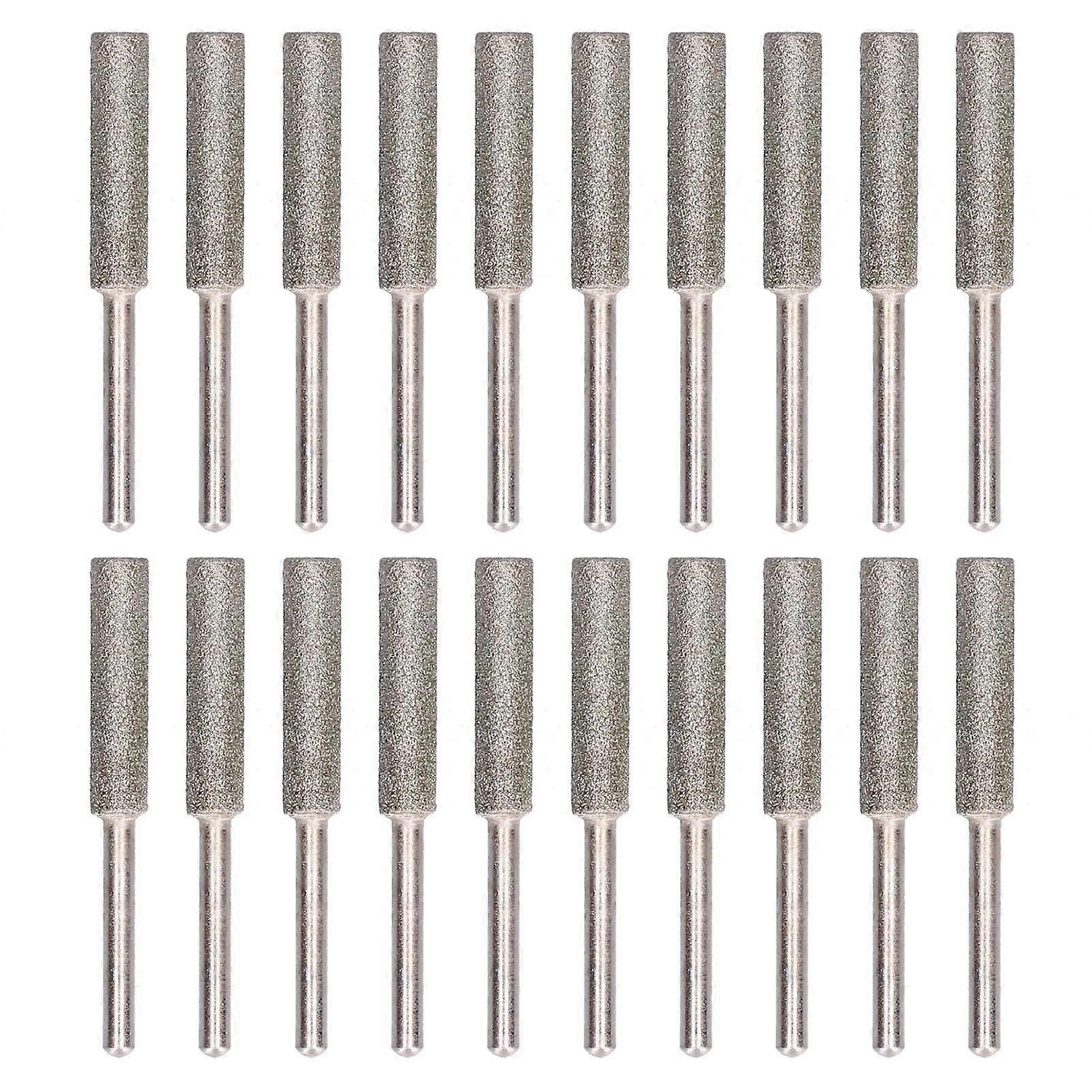 Kit d'outils d'affûtage de limes rotatives pour affûteuse de tronçonneuse, 20 pièces, argent, 5,5 mm