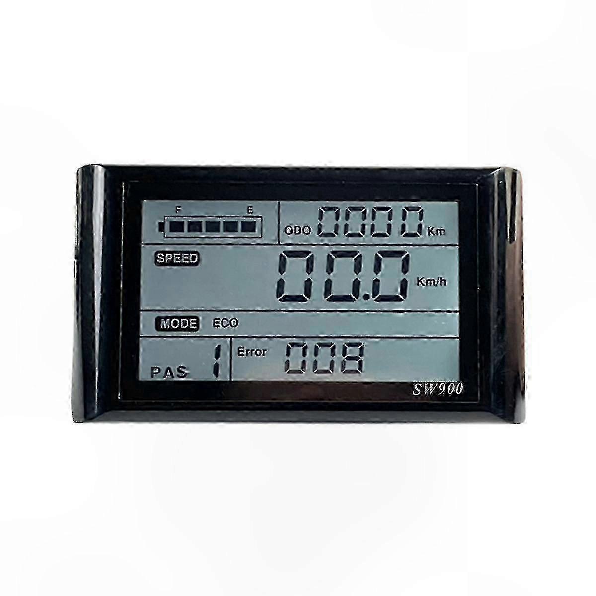 LCD Display Speed Meter for Electric Bikes, Waterproof Control Panel with Recording Function, Compatible with 24-72V Systems