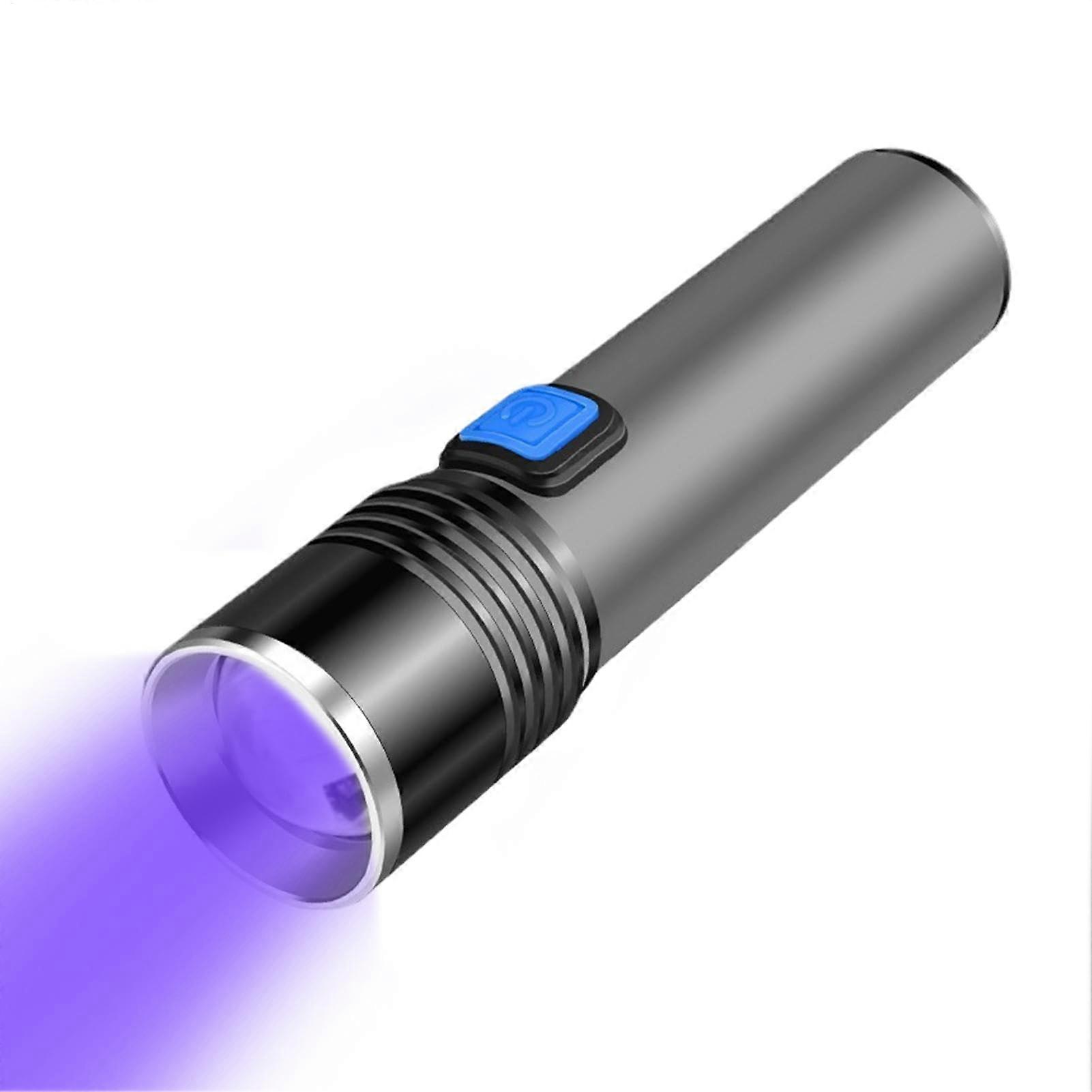 UV Flashlight Portable Black Light Handheld Torch For Moss Detection, Pet Urine Testing, Counterfeit Currency, Jade