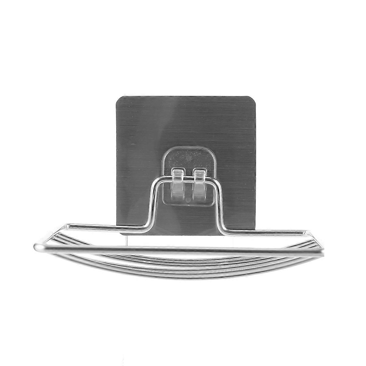 Draining Soap Tray Stainless Soap Holder for Bathroom 4Pcs Grey