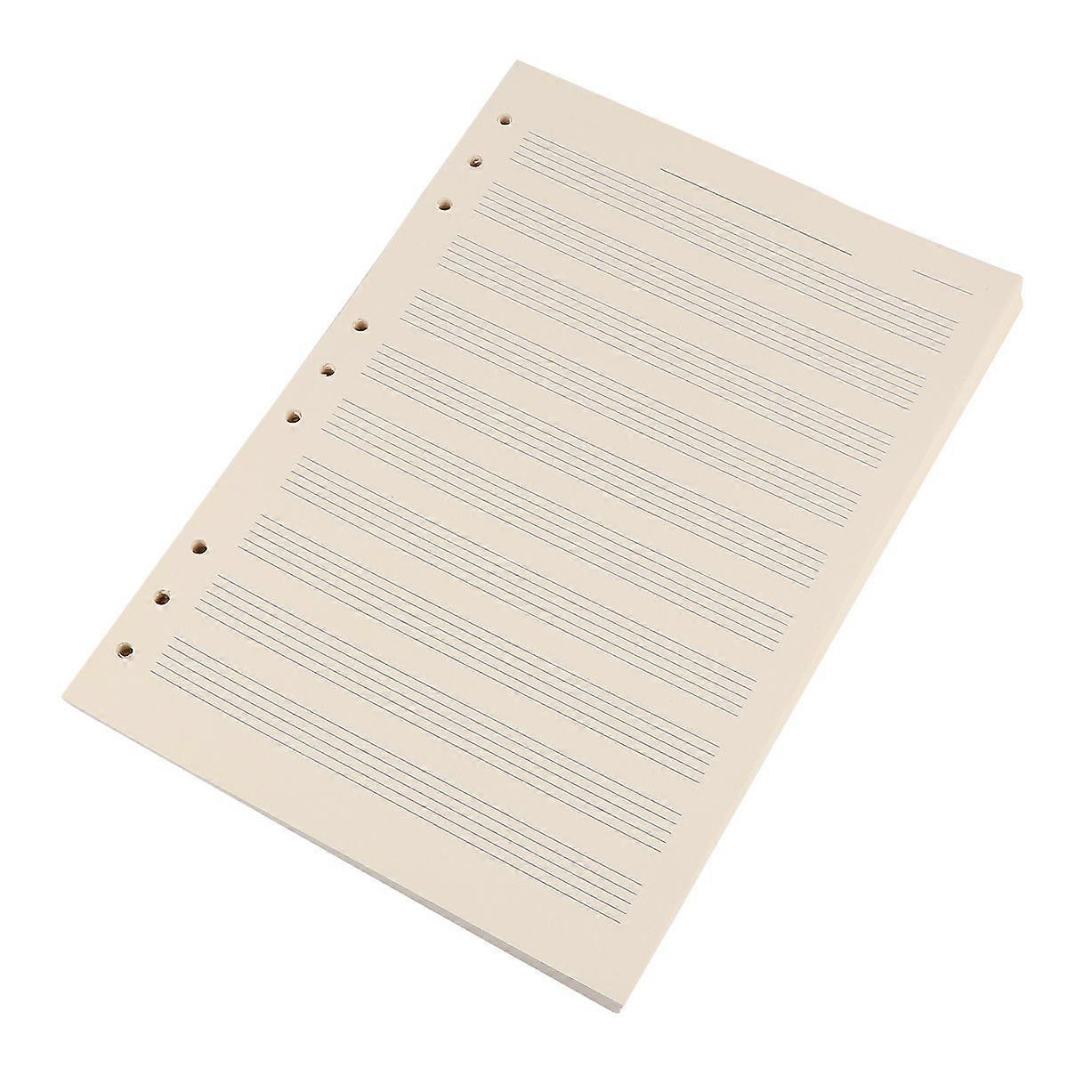 Notebook Refill for Musicians 300 Sheets White Loose-Leaf Manuscript Paper