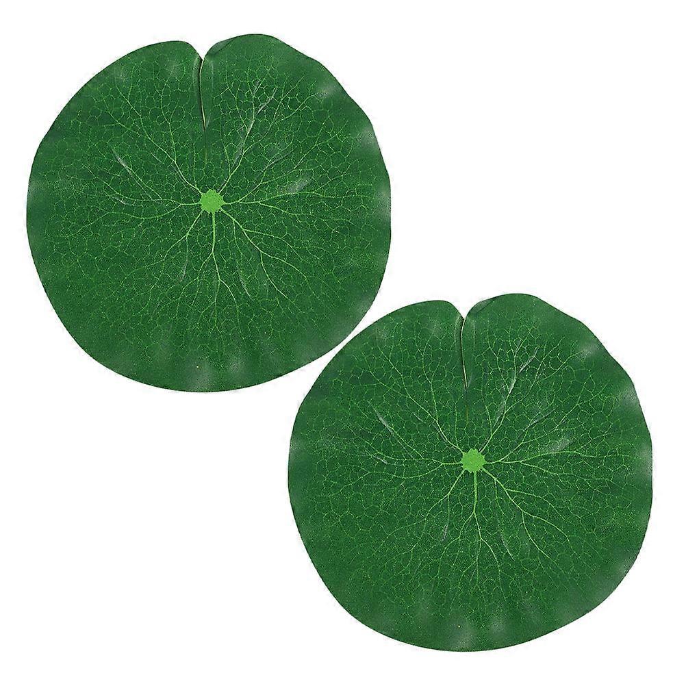 Vivid EVA Faux Lotus-Leaf Ornaments For Pond And Aquarium Decoration Green Color 4Pcs And Practical