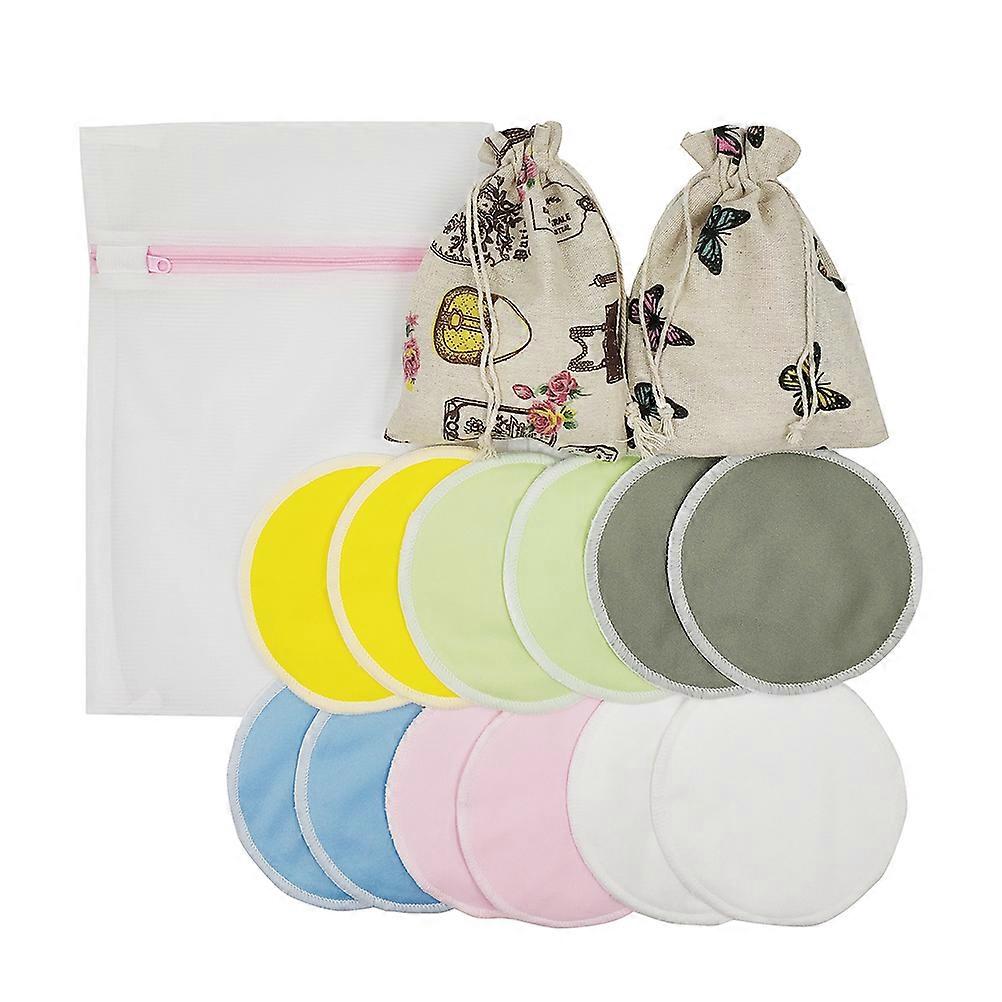Breat Pads Nursing Pads Leakproof for 12Pcs Reusable Bamboo Fabric