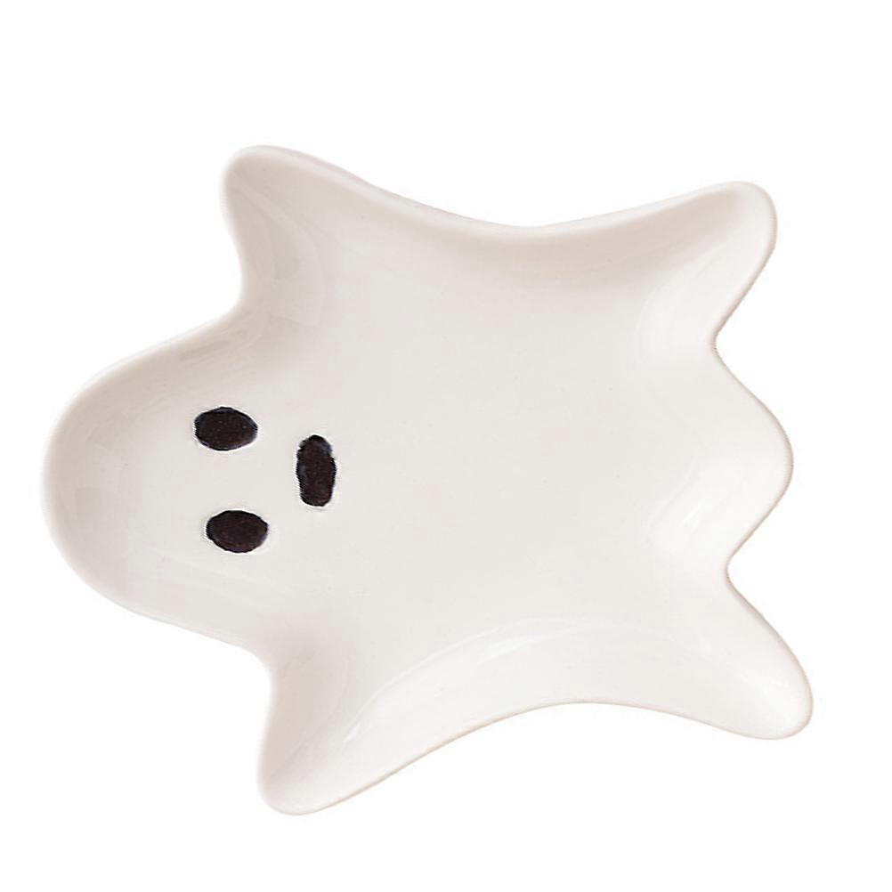 Ghost Shaped Ceramic Jewelry Tray 3Pcs for Halloween Storage Organizer