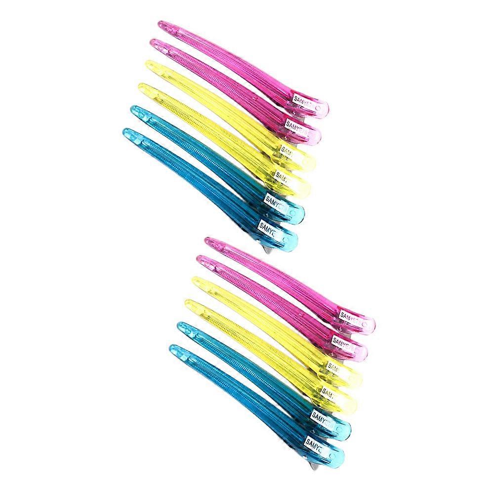 Versatile Hair Clip 36Pcs Set Long Mouth Design for Hair Salon and Home Use Ideal for Haircuts and Dyeing with Assorted Color Options
