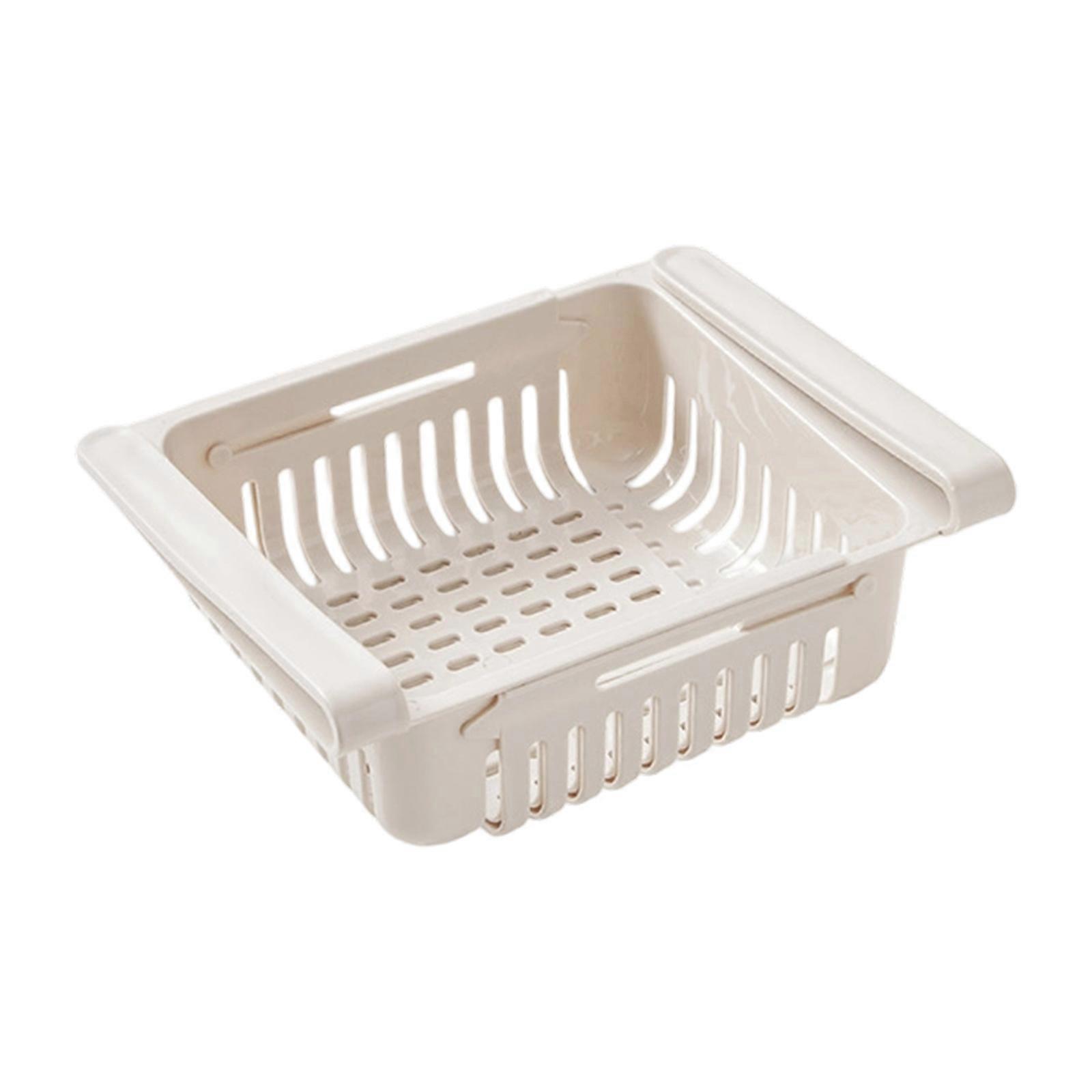 Scalable refrigerator storage basket  Light Grey