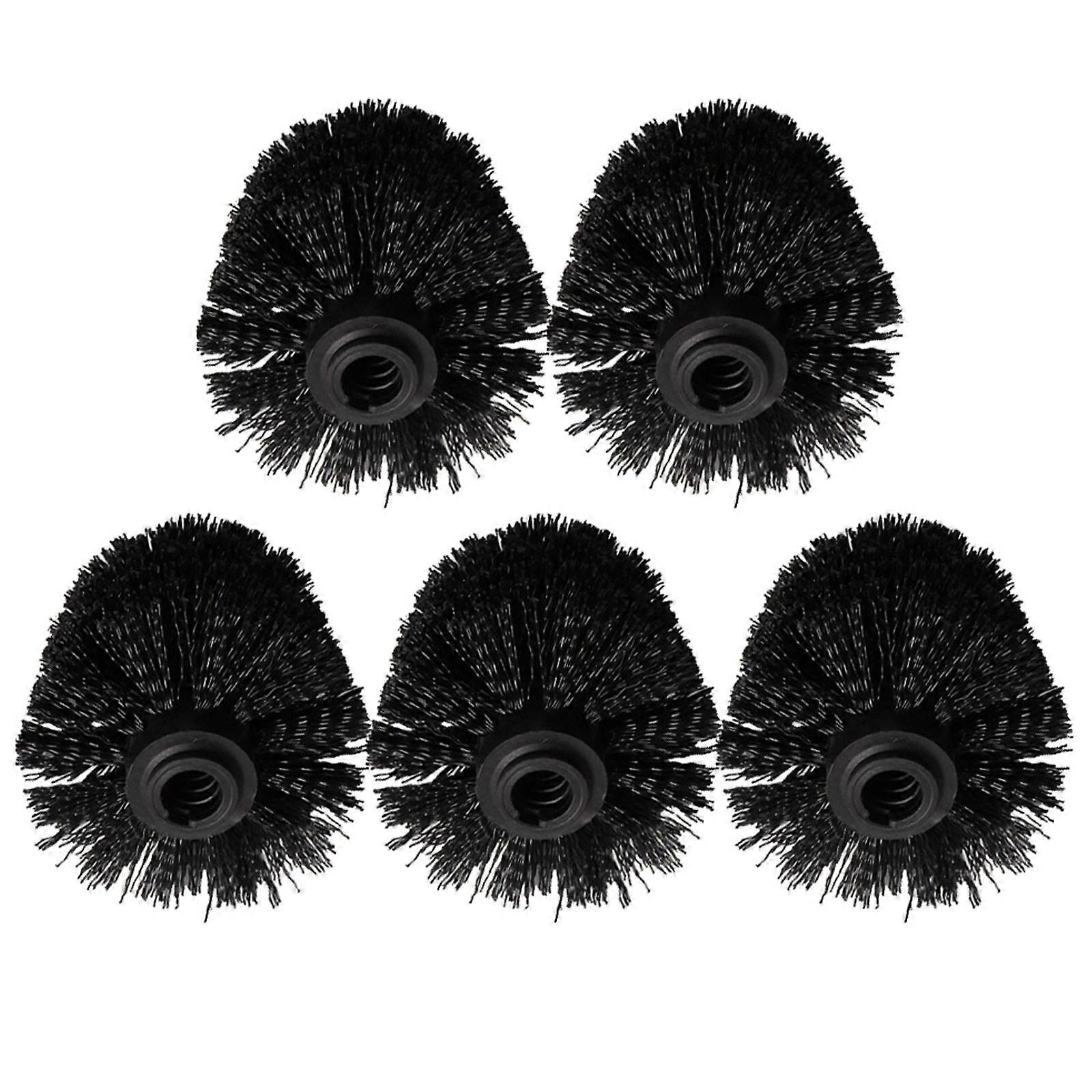 Toilet Clean Brush Replacement Black Practical Design For Household Users 5Pcs